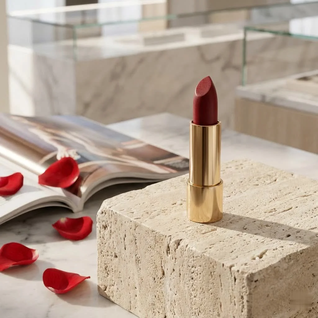 Charlotte Tilbury Pillow Talk lipstick on a white background